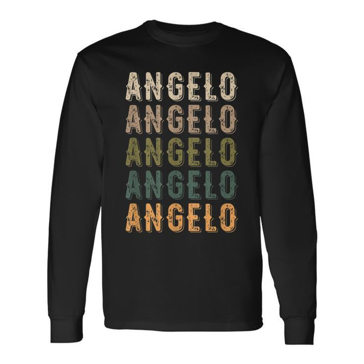 Angelo Personalized Reunion Matching Family Name Long Sleeve T-Shirt