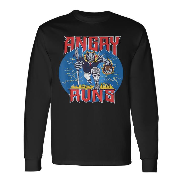 Angry Runs Good Morning Football Sport Lover Vintage Long Sleeve T-Shirt