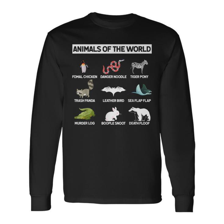Animals Of The World For Animal Wild Lovers Long Sleeve T-Shirt