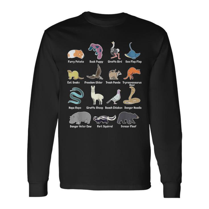 Animals Of The World Rare Exotic Animals Memes Long Sleeve T-Shirt