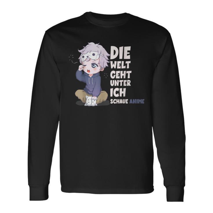 Anime Die Welt Geht Unter Ich Schaue Langarmshirts Geschenkideen