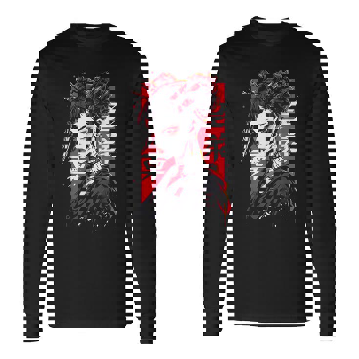 Anime Manga Cyberpunk Aesthetic Techwear Harajuku Punk Camiseta de manga larga