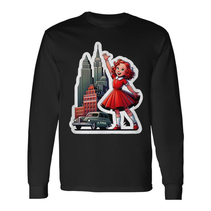 Annie's New York Adventure Broadway Musical Theatre Long Sleeve T-Shirt Gifts ideas