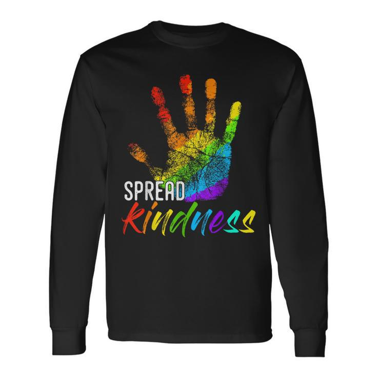 Anti Bullying Handprint For Teachers To Spread Kindness Long Sleeve T-Shirt