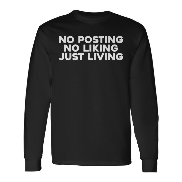 Anti Social Media For Technophobes And Haters Long Sleeve T-Shirt