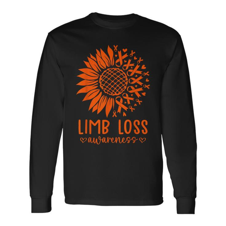 In April We Wear Orange Limb Loss Awareness Ampu Support Long Sleeve T-Shirt