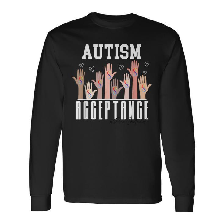 In April We Wear Red Autism Awareness Acceptance Red Instead Long Sleeve T-Shirt