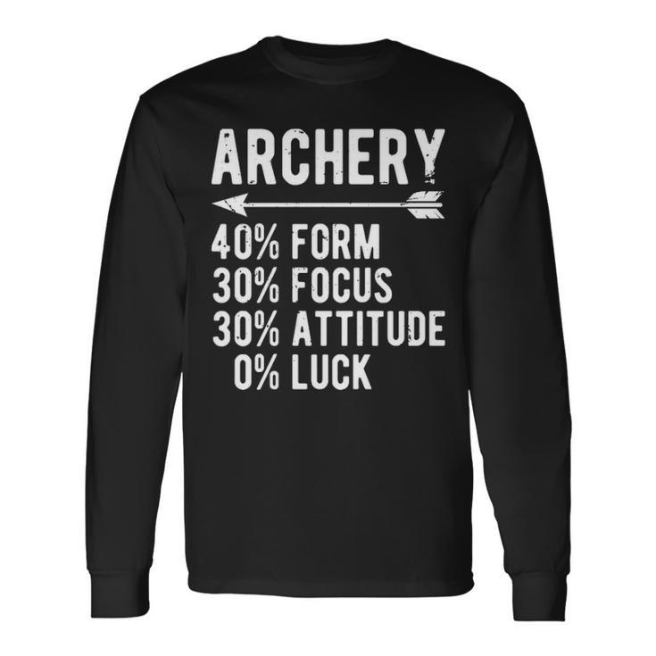 Archery Definition Archer Archery Lover Archers Long Sleeve T-Shirt