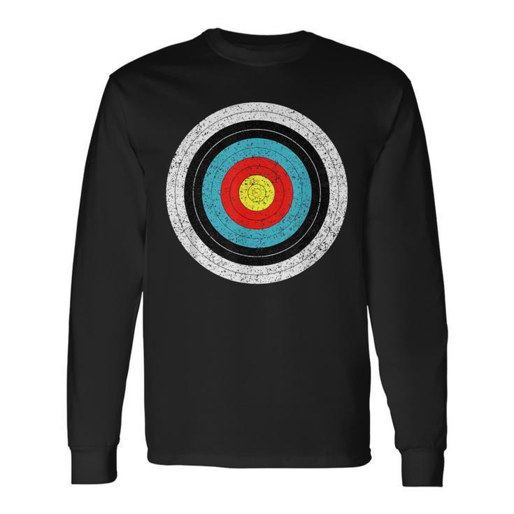 Archery Target Fita Bow And Arrows Long Sleeve T-Shirt