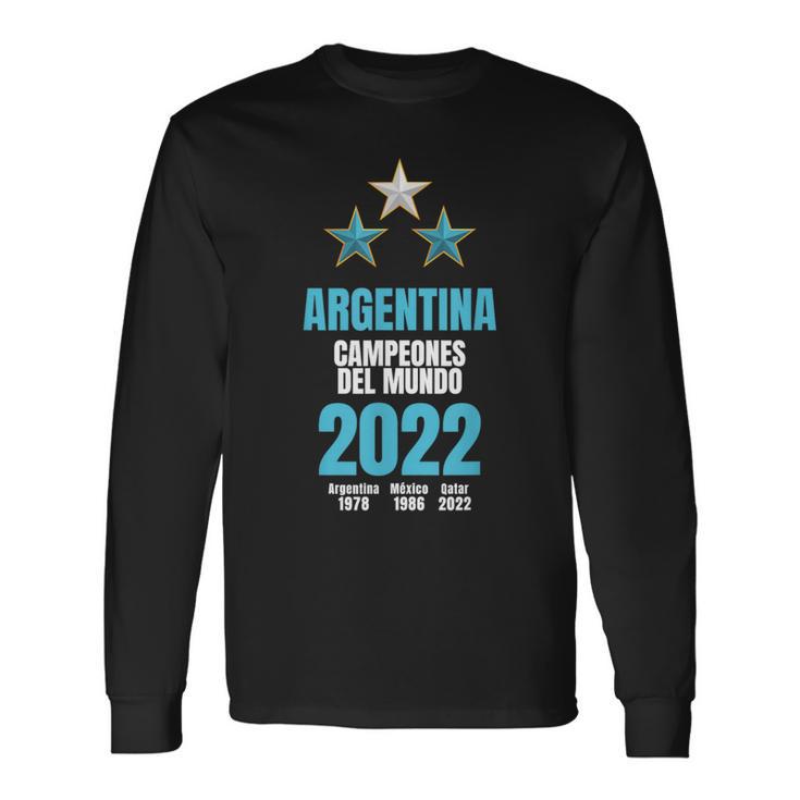 Argentina Campeones Del Mundo 2022 Long Sleeve T-Shirt