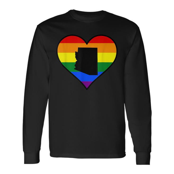 Arizona Gay Pride Heart Long Sleeve T-Shirt