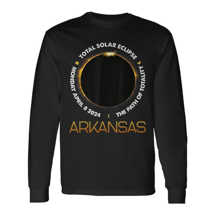 Arkansas Total Solar Eclipse 2024 American Totality April 8 Long Sleeve T-Shirt
