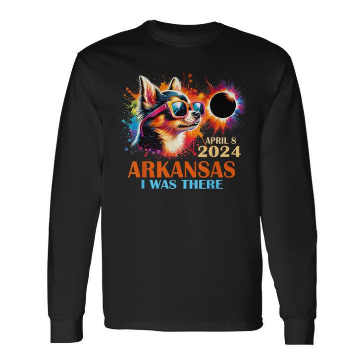 Arkansas Total Solar Eclipse 2024 Chihuahua Dog Long Sleeve T-Shirt Gifts ideas