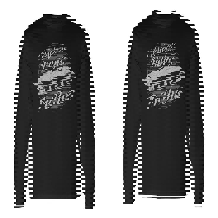 Armónica Playerintage Blues Music Musical Regalo Camiseta de manga larga Ideas de regalos