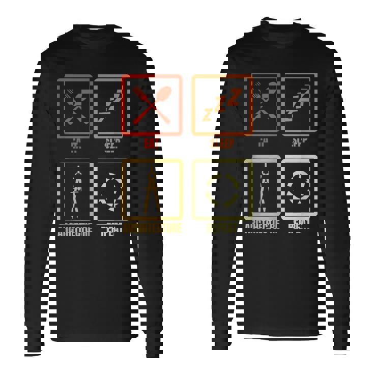 Arquitecto Horario Diario Técnico Arquitecto Camiseta de manga larga