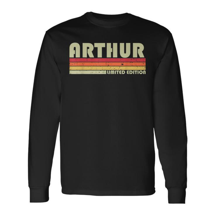 Arthur Name Personalized Retro Vintage Birthday Long Sleeve T-Shirt