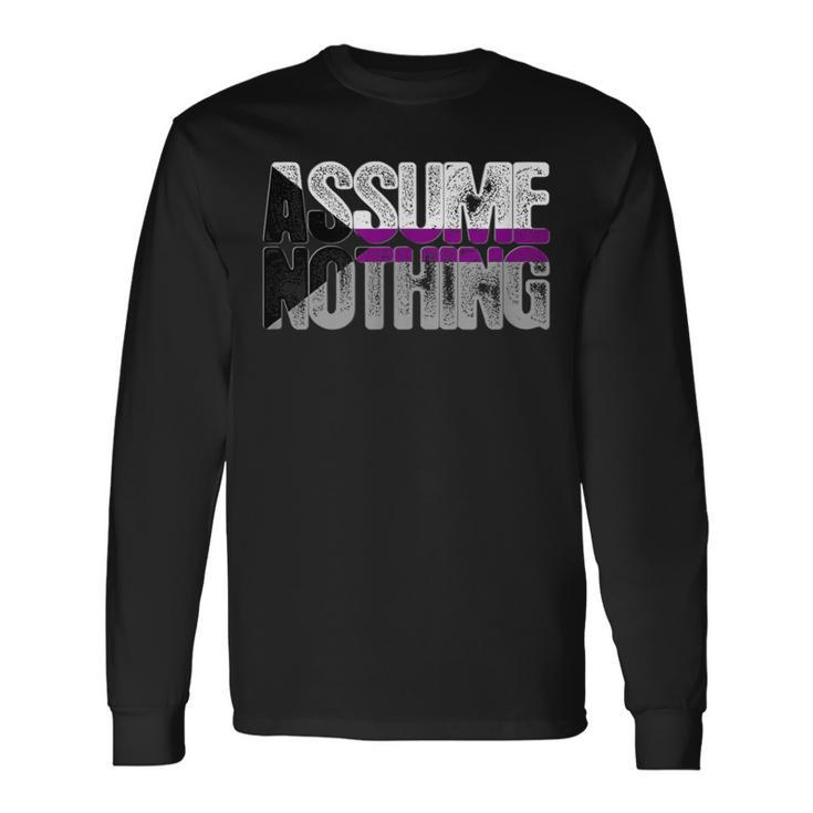Assume Nothing Demisexual Pride Long Sleeve T-Shirt Gifts ideas