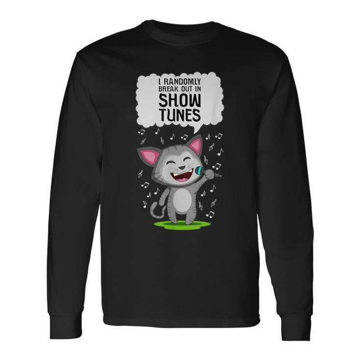 Theater Broadway Cat I Show Tunes Musical Long Sleeve T-Shirt Gifts ideas
