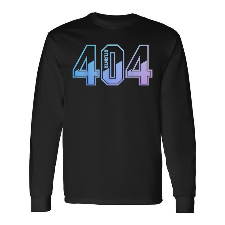 Atlanta Georgia Atl 404 Area Code Pride Vintage Long Sleeve T-Shirt