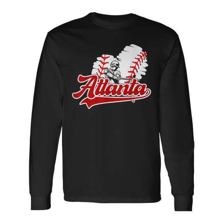 Atlanta Strong Cute Heart Souvenir Im Proud Of Atlanta Long Sleeve T-Shirt