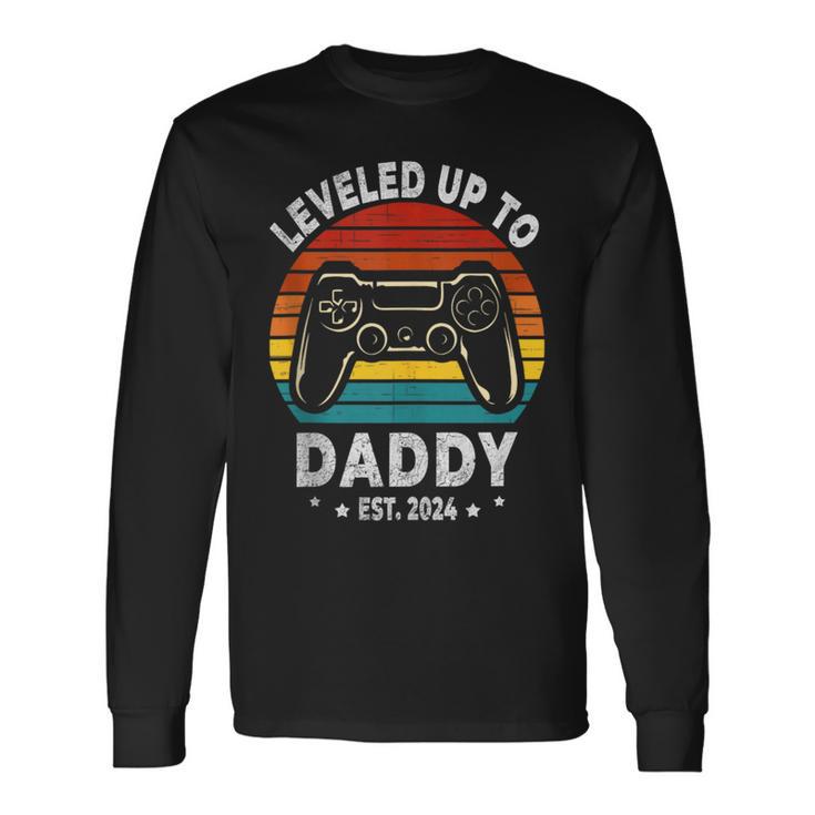 Auf Papa Hochgestuft 2024 Bald Zu Daddy Future Befördert Langarmshirts Geschenkideen