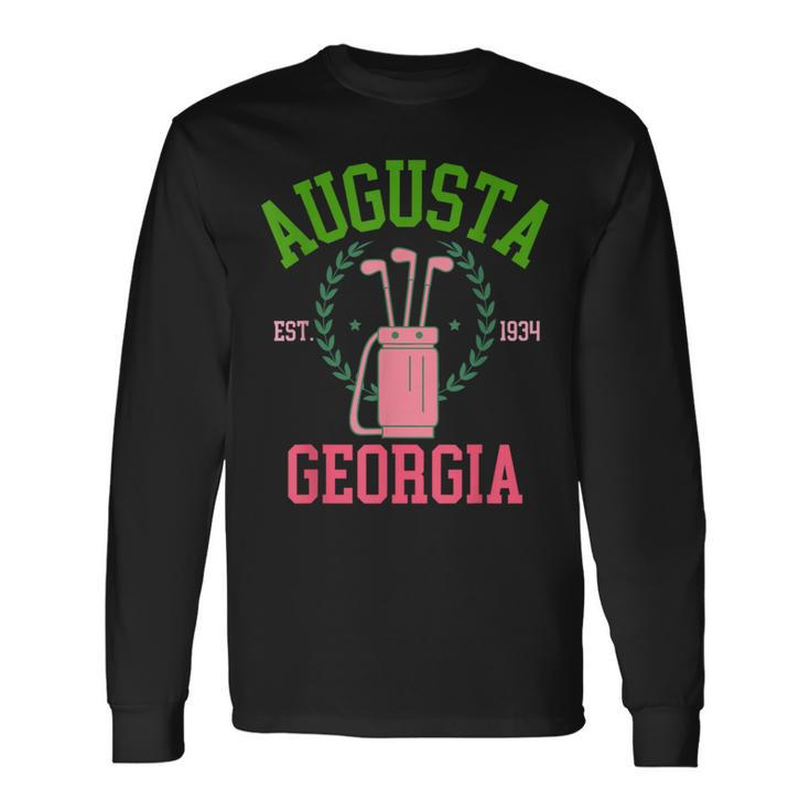 Augusta Georgia Coquette Golf Tournament Bows Social Club Long Sleeve T-Shirt Gifts ideas
