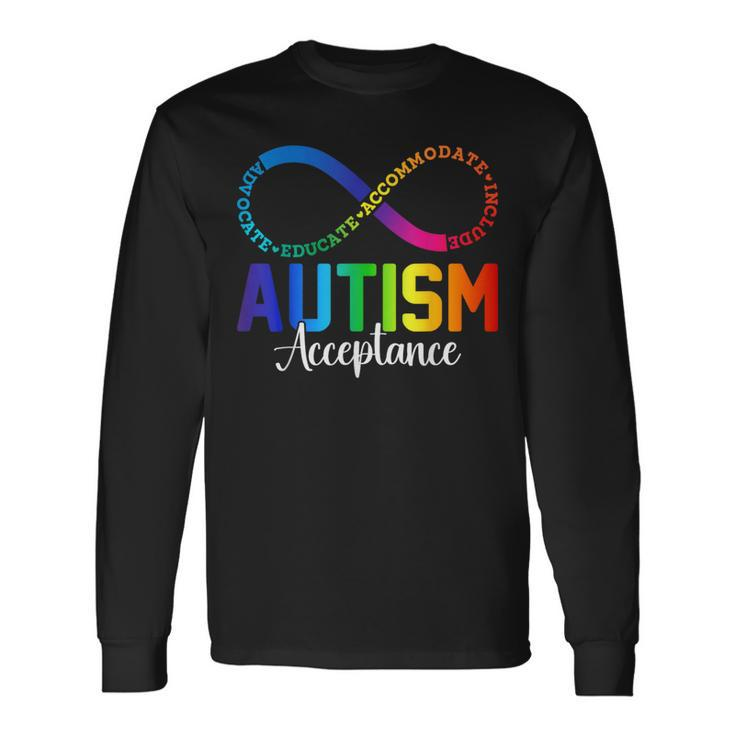 Autism Awareness Acceptance Infinity Symbol Women Long Sleeve T-Shirt