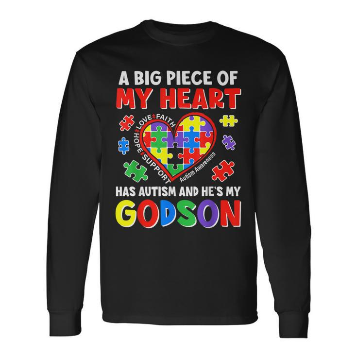 Autism Godparents Autism Awareness Godson Support Long Sleeve T-Shirt