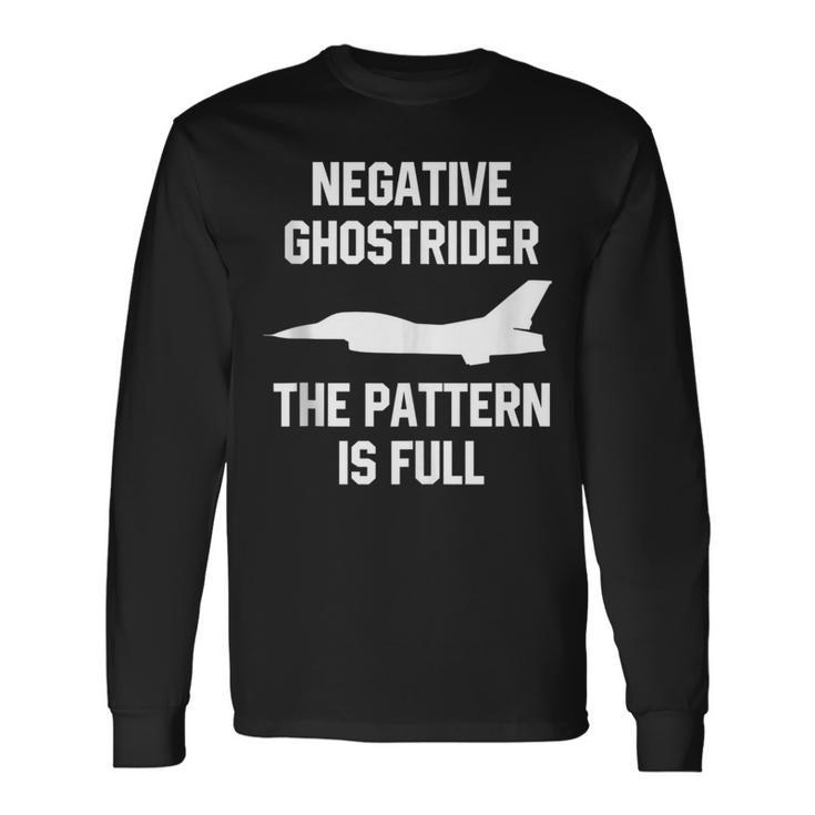 Aviation Negative Ghost Rider Pattern Is Full Long Sleeve T-Shirt