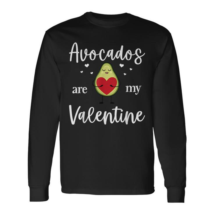 Avocado Valentines Day For Couple Cute Avocado Lover Long Sleeve T-Shirt