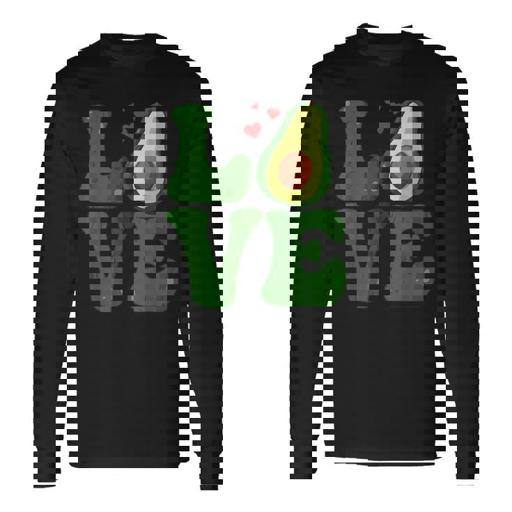 Avocat Guacamole Love T-shirt à manches longues