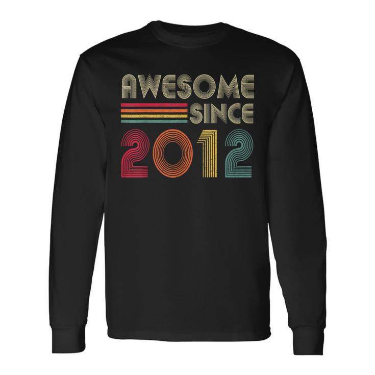 Awesome Since 2012 10Th Birthday Retro Long Sleeve T-Shirt