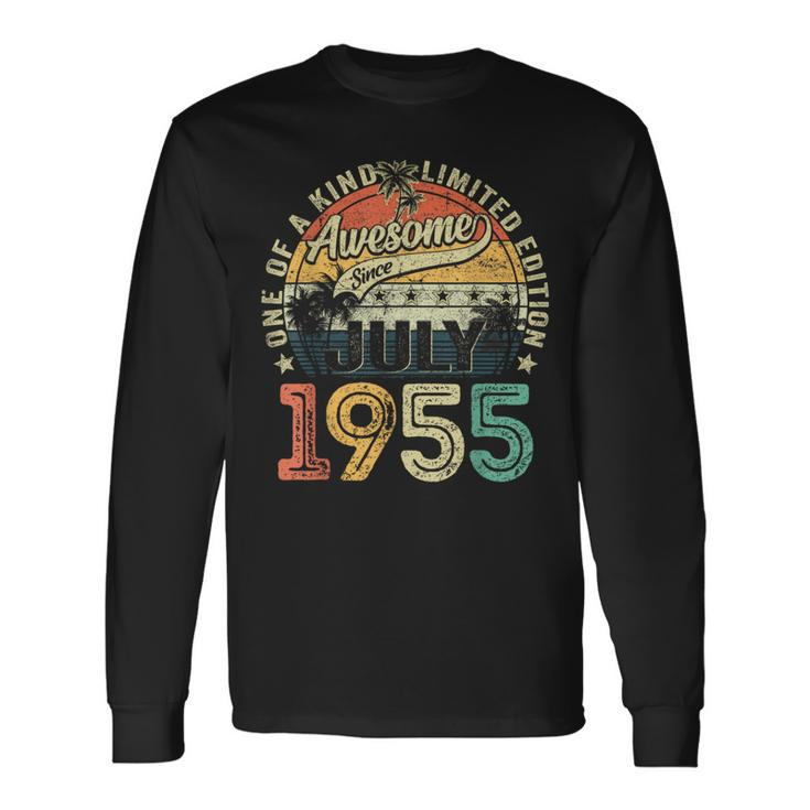 Awesome Since July 1955 Vintage 69Th Birthday Men Long Sleeve T-Shirt