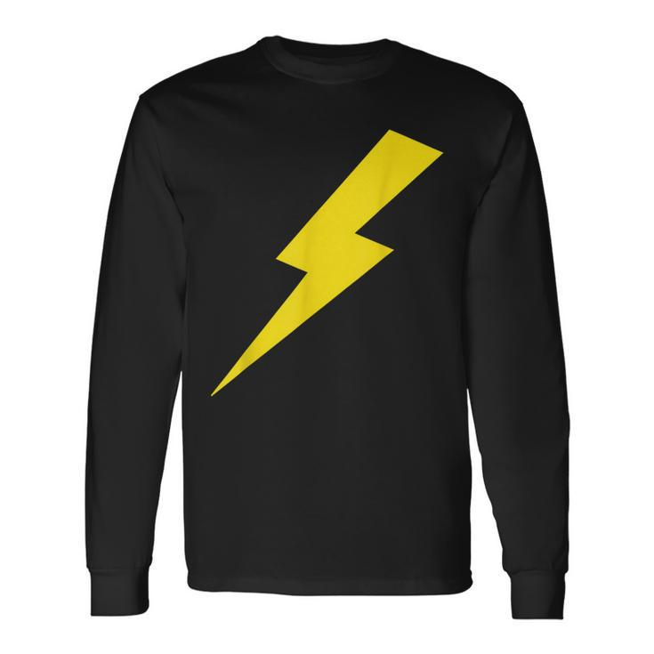 Awesome Lightning Bolt Yellow Print Long Sleeve T-Shirt