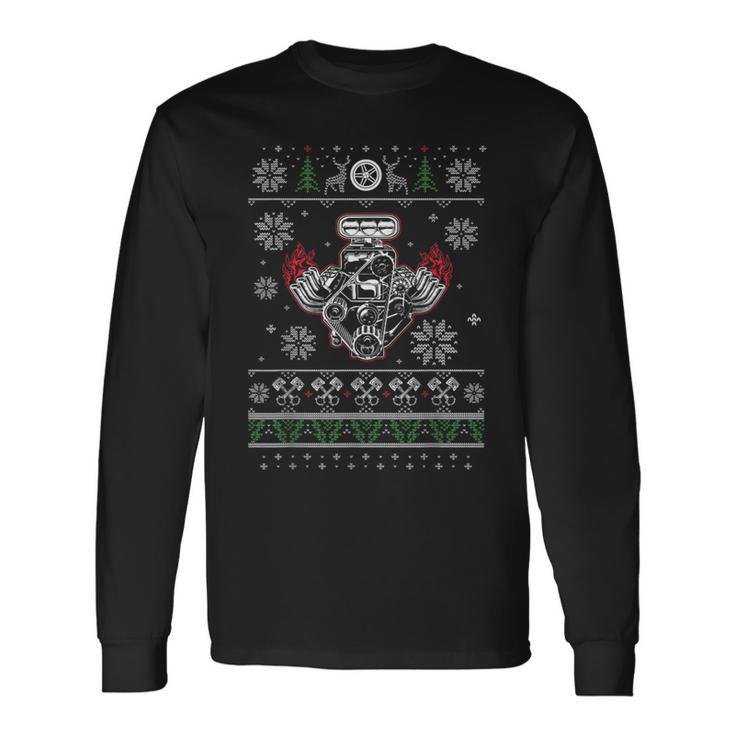 Awesome Ugly Christmas V8 Muscle Car Long Sleeve T-Shirt Gifts ideas