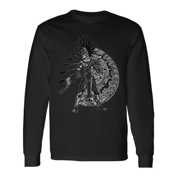 Aztec Warrior Ancient Native Mexico Pride Mayan Aztec Long Sleeve T-Shirt