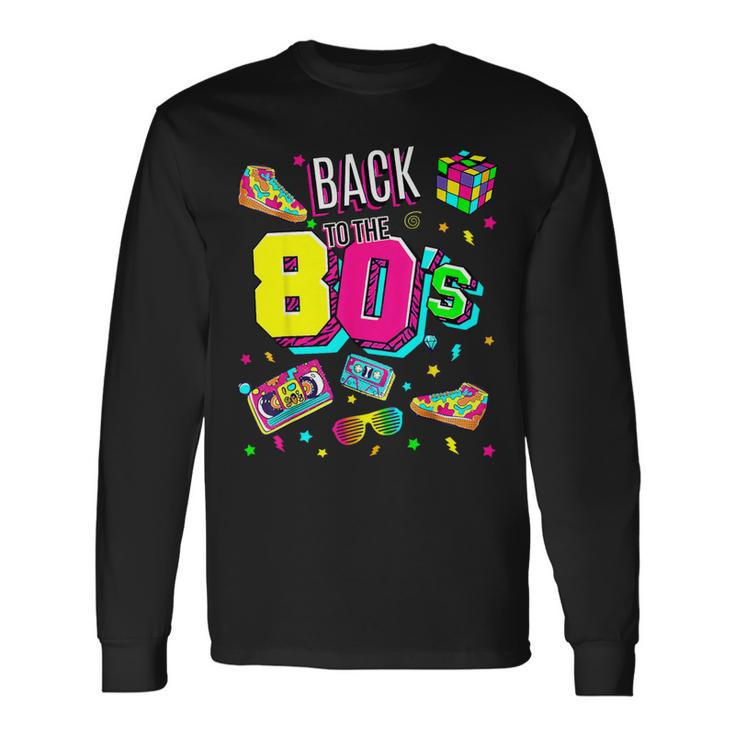 Back To 80'S 1980S Vintage Retro Eighties Costume Party Long Sleeve T-Shirt