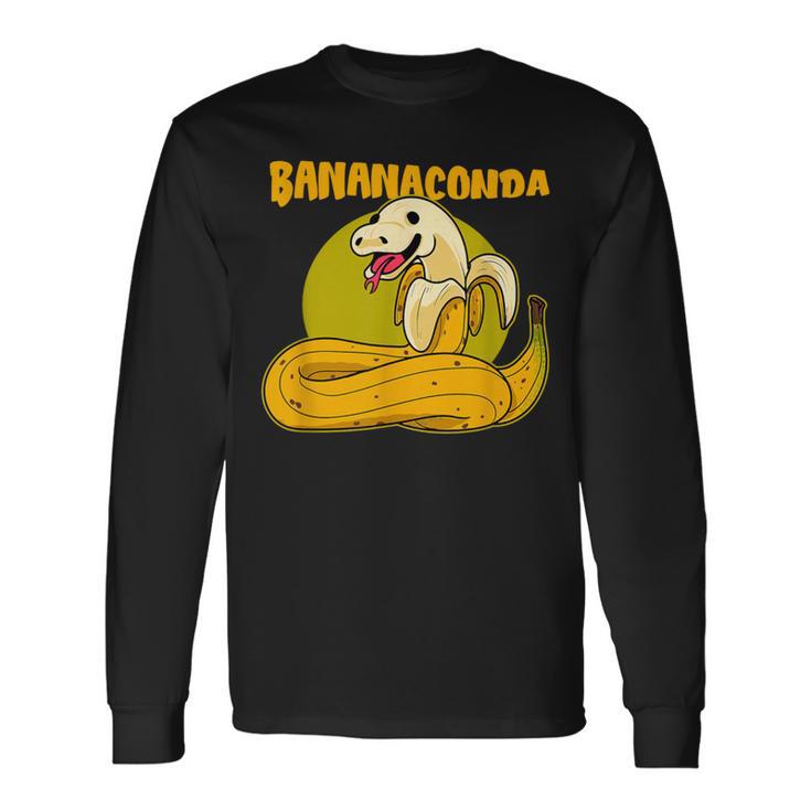 Bananaconda Snake With Banana Pyjamas Anaconda Python Long Sleeve T-Shirt