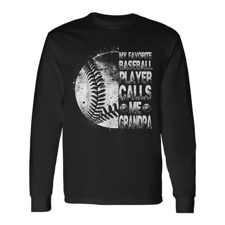 Baseball- Mein Lieblingsspieler Nennt Mich Opa Papa Langarmshirts Geschenkideen