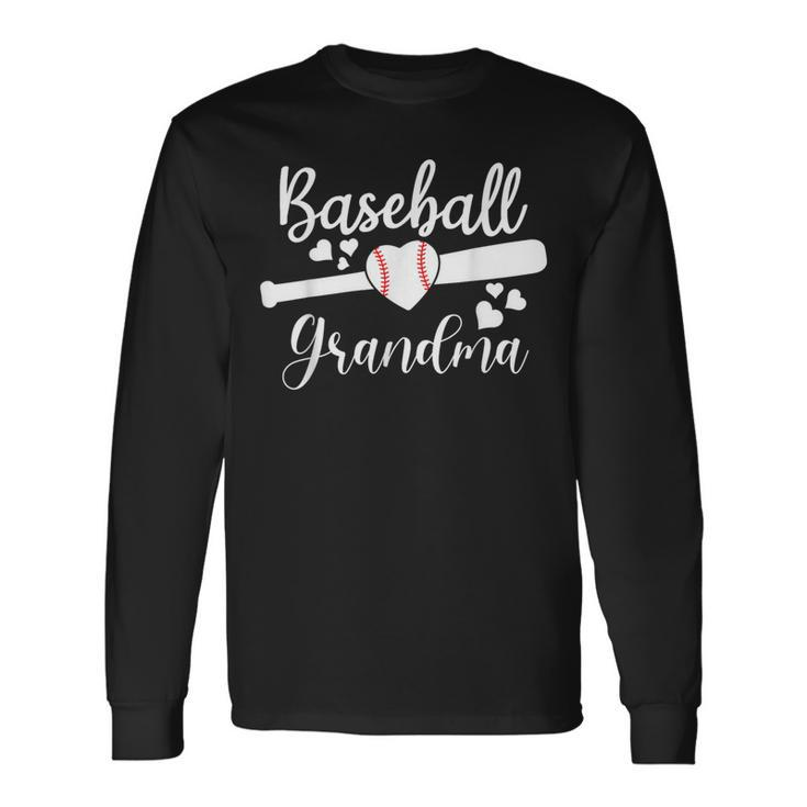 Baseball Lover Cute Baseball Grandma Long Sleeve T-Shirt