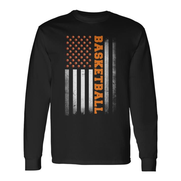 Basketball Usa Us Flag Basketball Boys Long Sleeve T-Shirt Gifts ideas