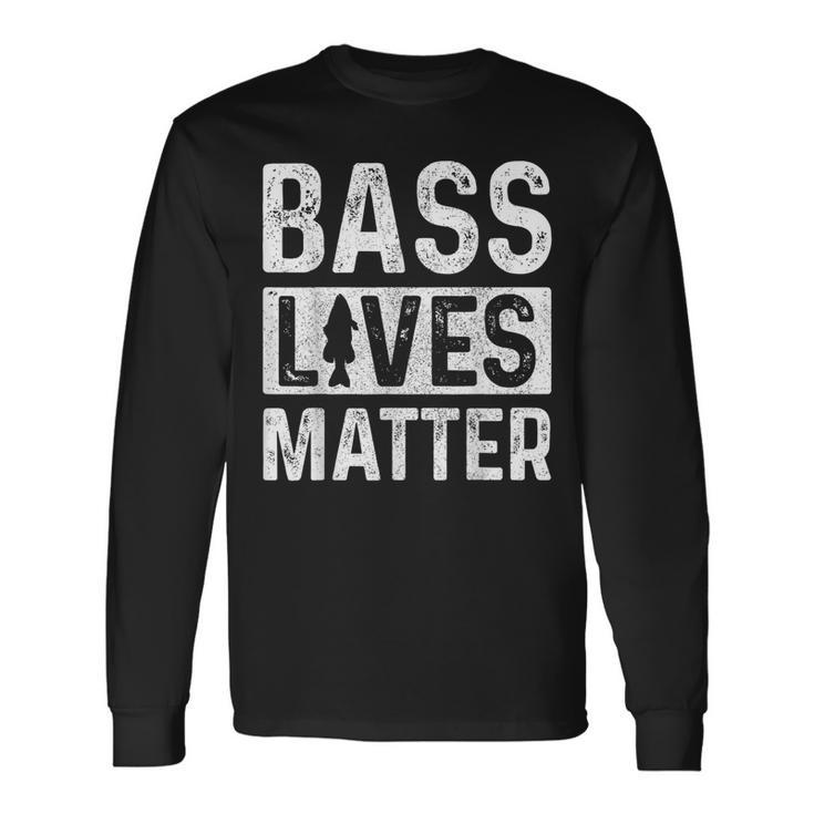 Bass Lives Matter Largemouth Fishing Fisherman Long Sleeve T-Shirt