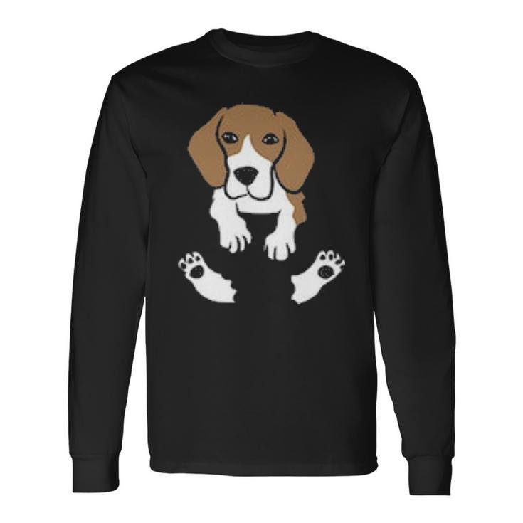 Beagle Dog In The Pocket Cute Pocket Beagle Long Sleeve T-Shirt