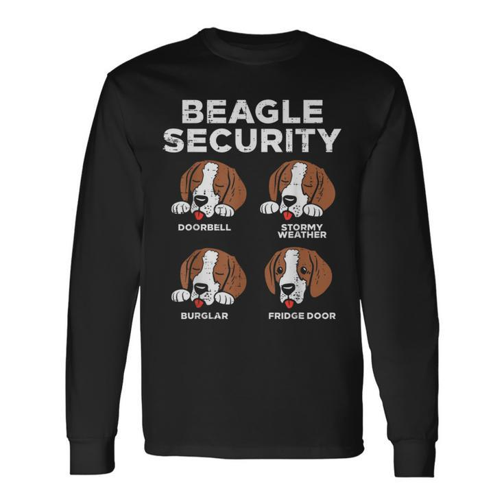 Beagle Security Pet Dog Lover Owner Women Long Sleeve T-Shirt Gifts ideas