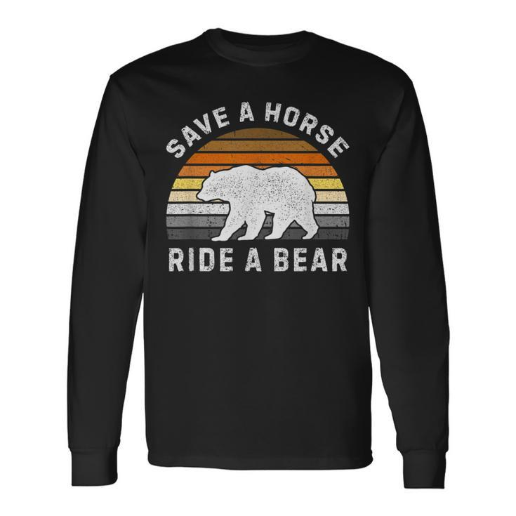 Bear Community Bear Flag Gay Bear Pride Long Sleeve T-Shirt