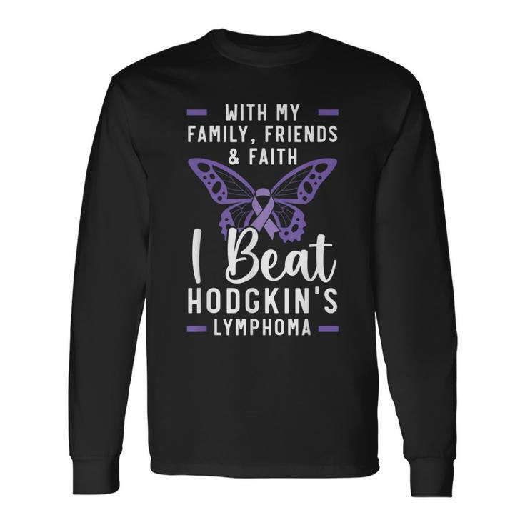 I Beat Hodgkin's Lymphoma Survivor Lymphoma Cancer Long Sleeve T-Shirt Gifts ideas