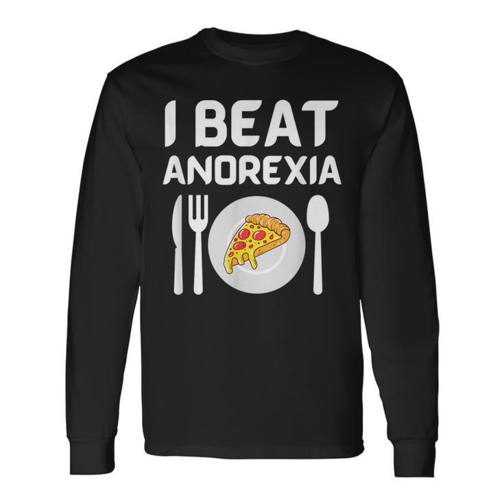 I Beat Survived Anorexia Awareness Long Sleeve T-Shirt