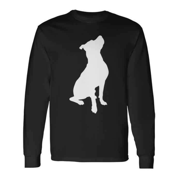 Beautiful White Pitbull For Pittie Moms Dads Dog Lovers Long Sleeve T-Shirt