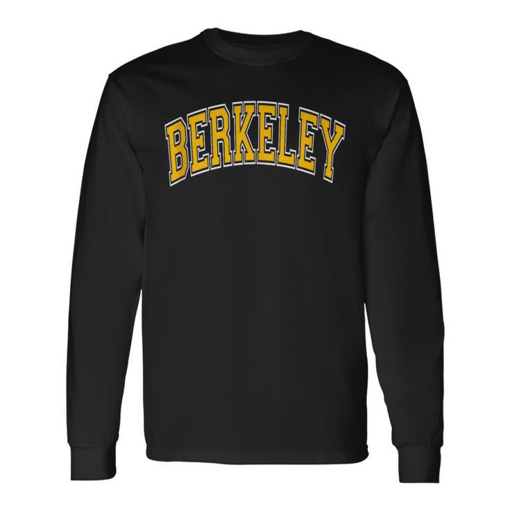 Berkeley Arched Amber Text Long Sleeve T-Shirt