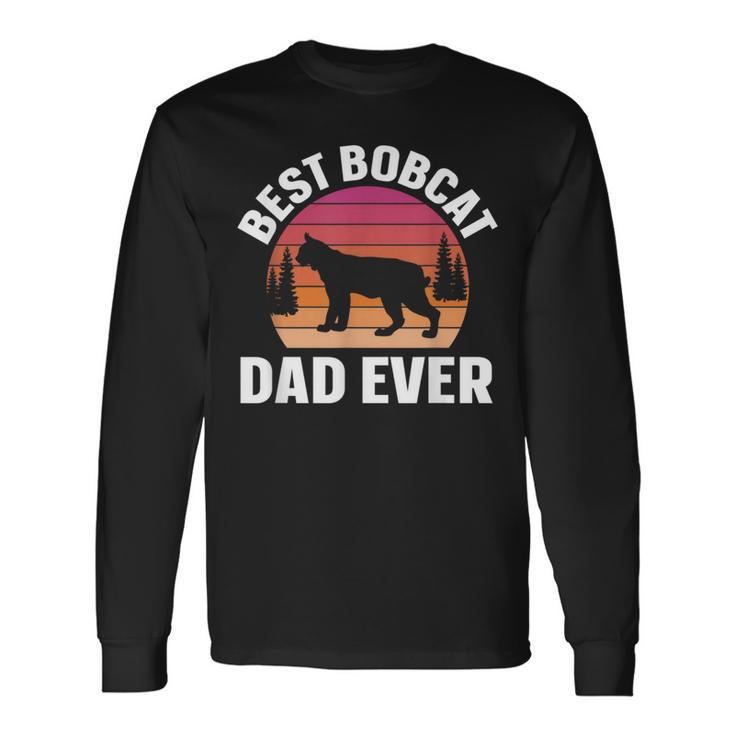 Best Bobcat Dad Retro Animal Lover Long Sleeve T-Shirt Gifts ideas